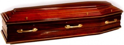Solid Mahogany Irish Coffin