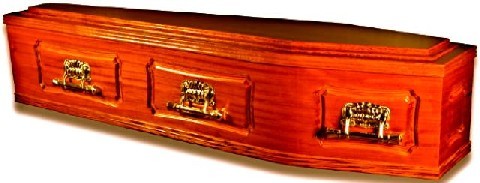 Oak Veneered Paulownia Timber Coffin