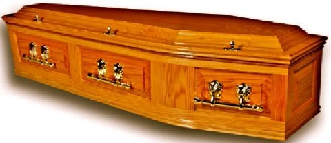 Solid Oak Traditional Coffin