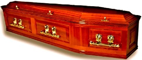 Solid Mahogany Traditional Coffin