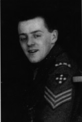 Peter Hughes RIP B&W photo of Peter Hughes in Military Uniform