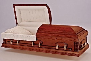 The Batesville Pearson Cherry Casket Cherry Veneer American Casket