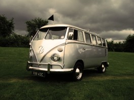 Silver VW Camper Silver VW Camper hearse