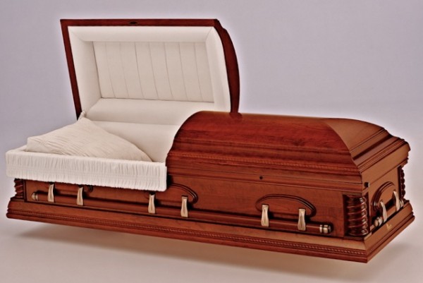 Cherry Veneer American Casket