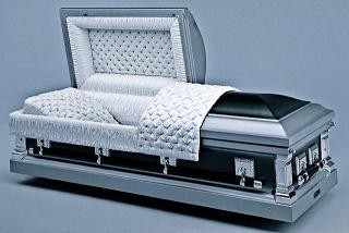 The Batesville Midnight Silver Casket 18 Gauge Steel American Casket