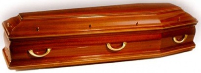 Solid Mahogany Irish Coffin