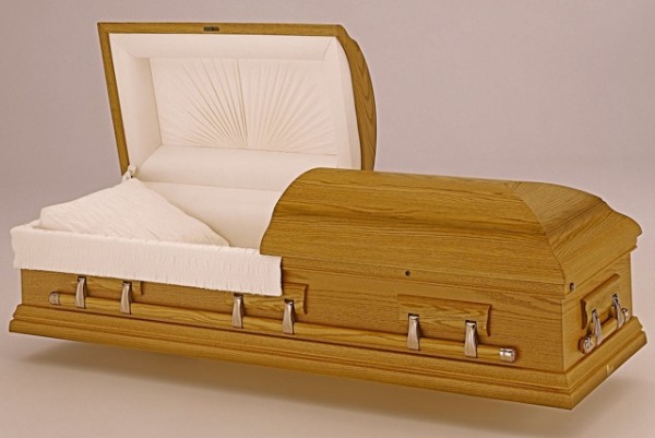 Oak Veneer American Casket