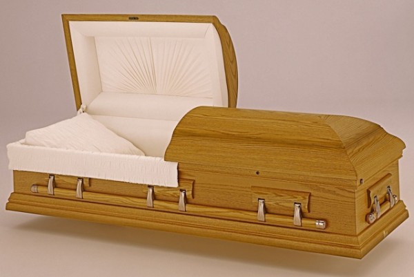 Oak Veneer American Casket