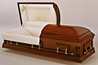 The Batesville Hartfield Casket Solid Hardwood American Casket