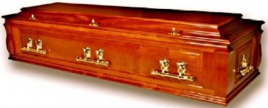 The Canterbury Casket Solid Mahognay Traditional Casket