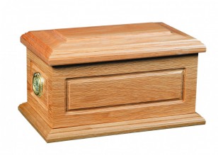 Traditional Ashes Casket for Burial photo of a casket suitable for the burial of ashes